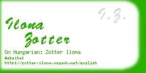 ilona zotter business card